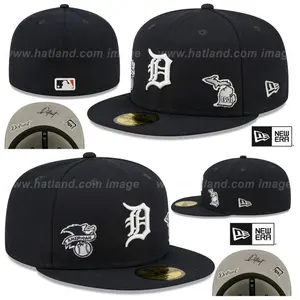 Classic Detroit Tigers New Era 59FIFTY – Black Fitted MLB Cap Featuring Clean White Embroidery, Structured Crown and Timeless Streetwear Style
