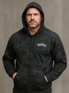 VOODOO ZIPPERED NIGHT CAMO HOODIE