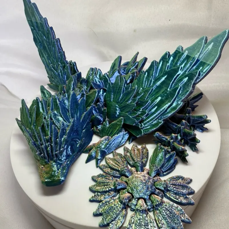 3d printed articulated baby sunflower dragon