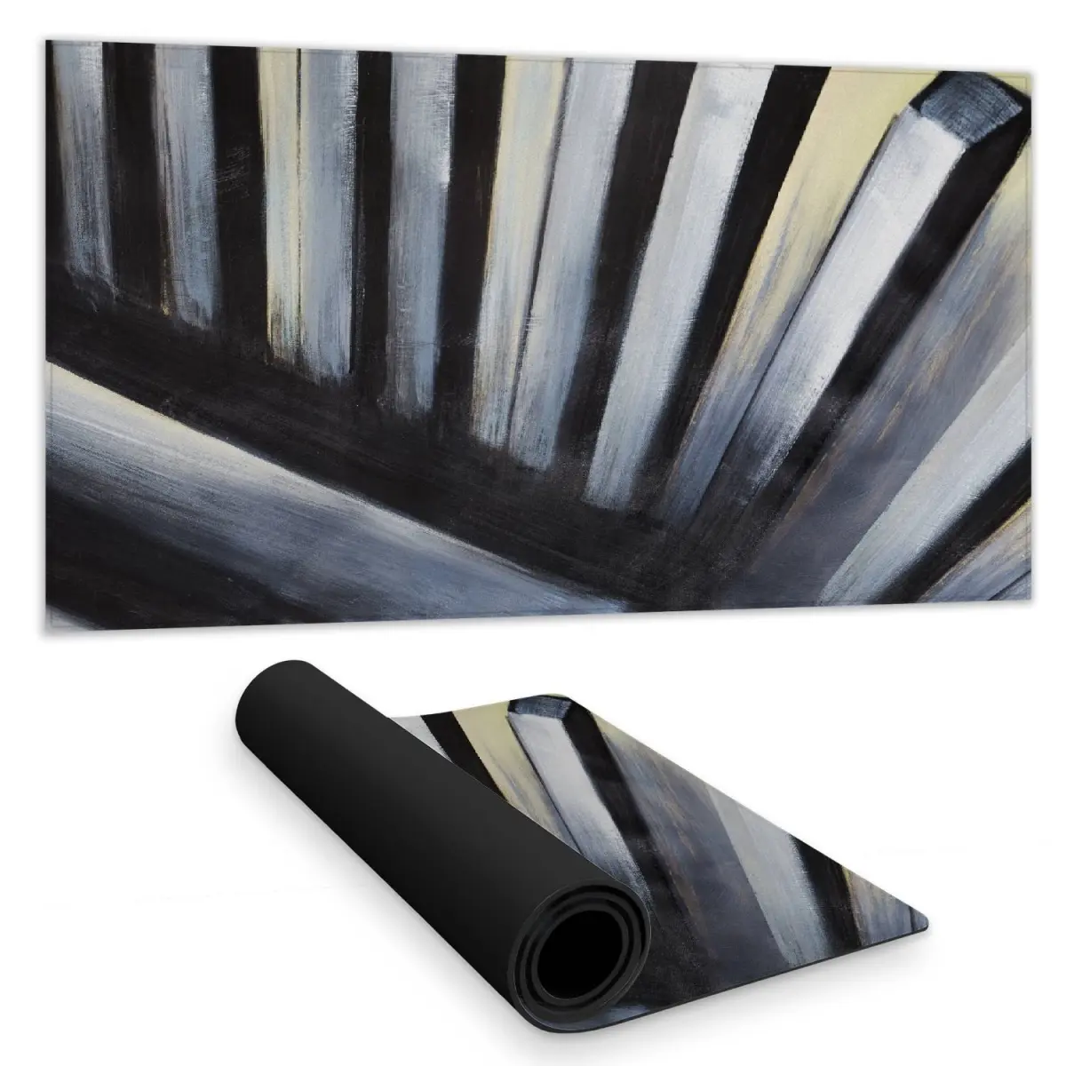 16x32 in Instrument-Theme Desk Mat with 360-Degree Stand, Piano Keys Design - Non-Slip Rubber Back, Waterproof, Durable, Desk Protection, Indoor Home Office Decor Gift for Music Enthusiasts