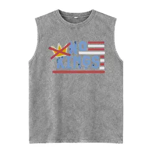 No Kings Washed Vest, Anti Trump Washed Vest, Democracy has no kings in America shirt,, anti maga shirt, Liberal tshirt, resist shirt, Political Merch