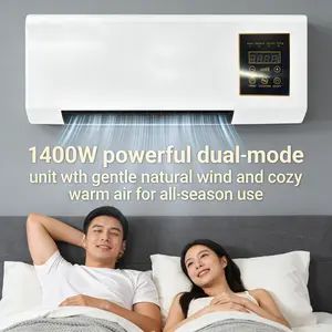 Instant Warmth & Soft Breeze! 1400W Wall Mounted Dual Mode Fan For Bedroom Living Room Office