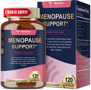 40-in-1 Menopause Supplements for Women, Multibenefit & Complete Black Cohosh for Hot Flashes, Night Sweats & Hormone Balance, w/ Probiotics, DIM, Vitex, Dong Quai, Red Clover and More, 120 Vegan Caps