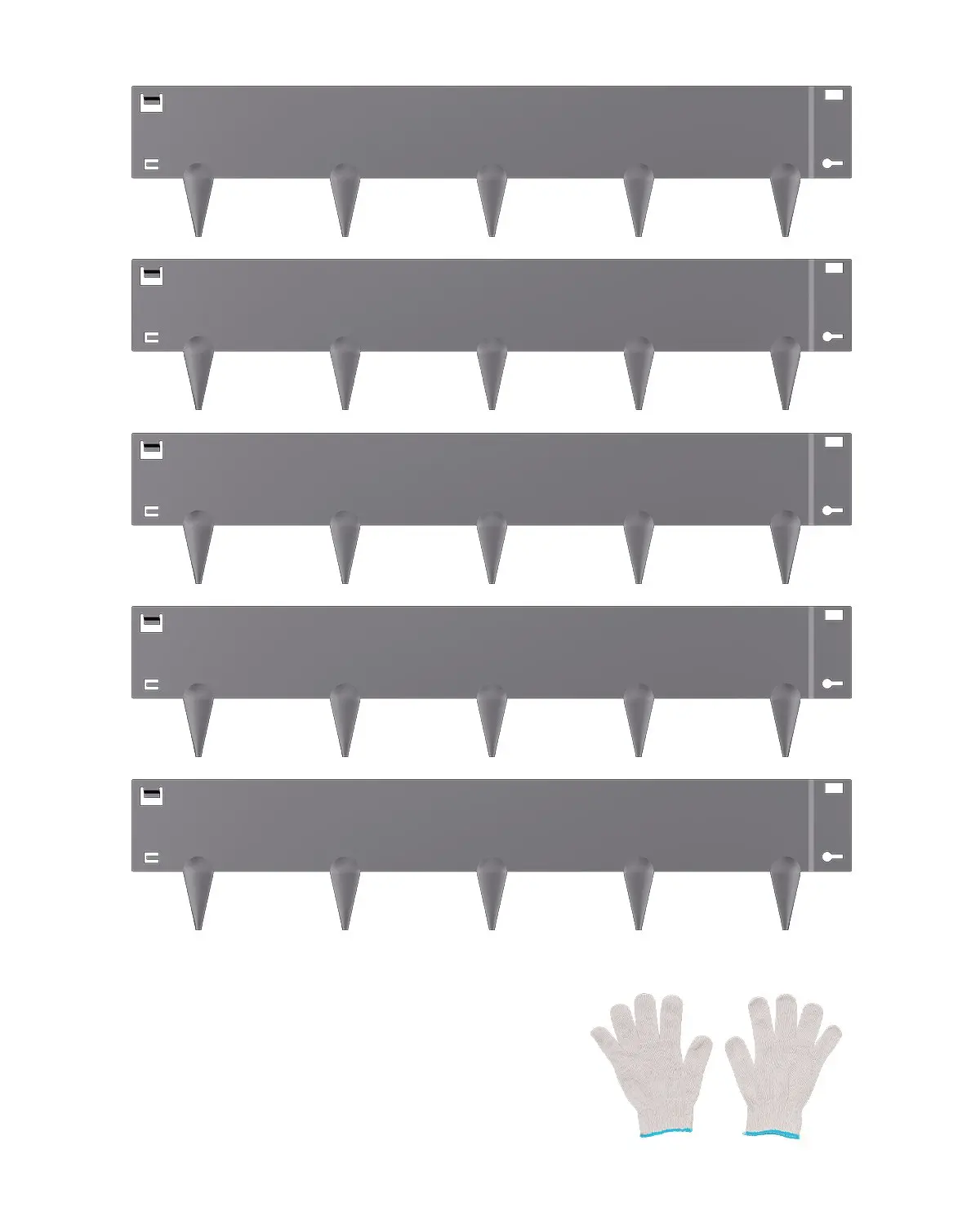 【Summerfinds】Steel Landscape Edging 5 Packs 39x5in Rust-Resistant Edging Border Dark Gray 【Summerfinds】Steel Landscape Edging 5 Packs 39x5in Rust-Resistant Edging Border Dark Gray