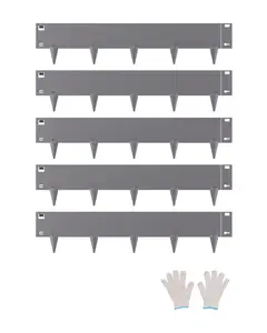 Steel Landscape Edging 5 Packs 39x5in Rust-Resistant Edging Border Dark Gray Steel Landscape Edging 5 Packs 39x5in Rust-Resistant Edging Border Dark Gray