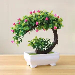 Artificial Potted Bonsai Plant, Simulated Bonsai Plant, Decorative Fake Tree, Decorative Plant for Home Living Room, Home Decor Supplies