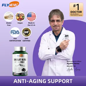 Flynew Optimal Potency Shilajit Ultra 60 Capsules Made in USA with Essential Minerals for Healthy Aging and Immune System Support - Edible, Healthcare, Anti-aging Support