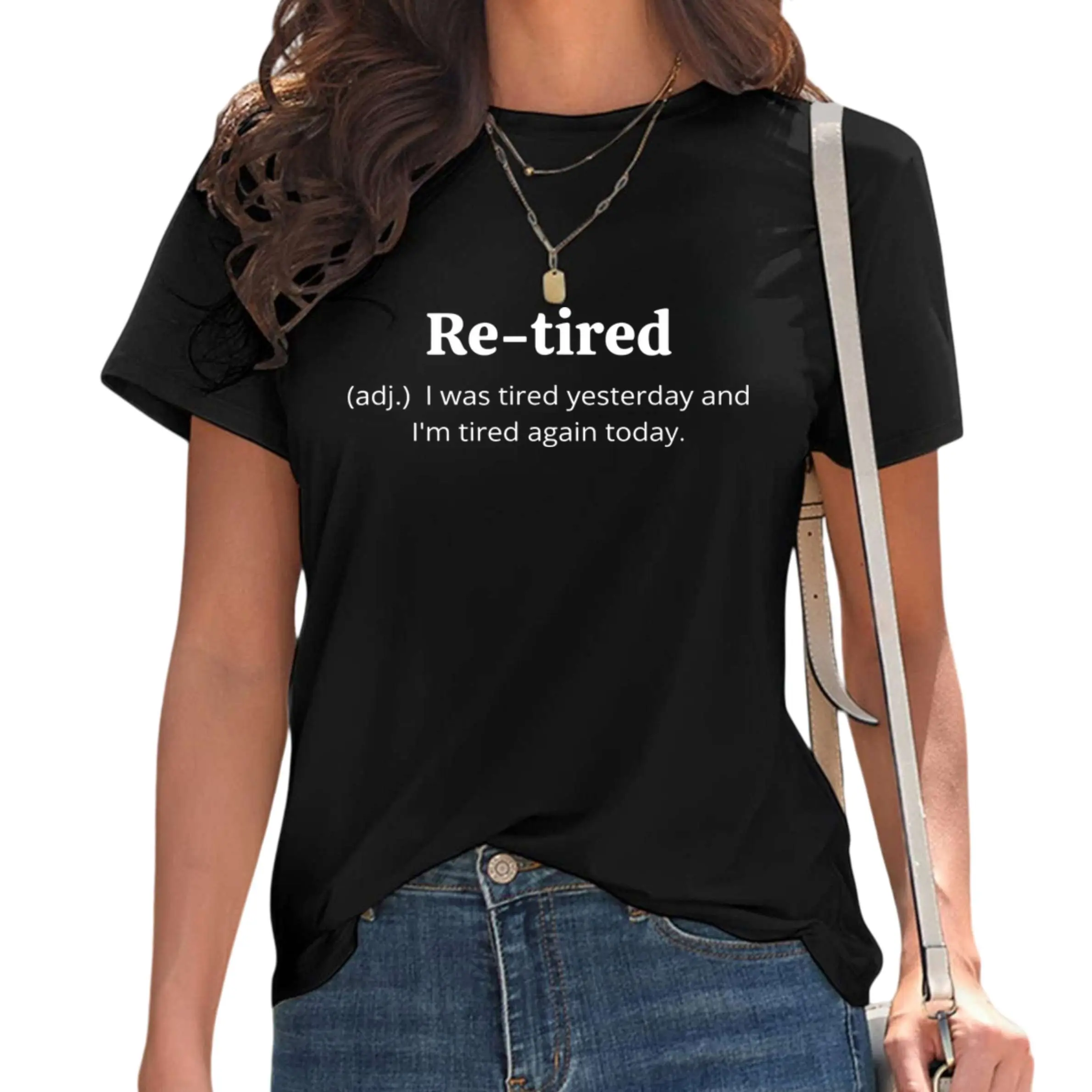 [100% Cotton]Funny Retired Definition T-Shirt | Sarcastic Retirement Tee for Women |   Premium Quality for a Comfy Fit |   Perfect Gift for New Retirees!