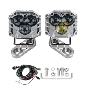 2-pack Spotlights with Mounting Brackets flashing switch Kit For Wrangler JK/JKU