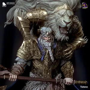 Godfrey Elden Ring Boss Collectable Display Figurine, 3D Printed Resin, 1/8 Scale