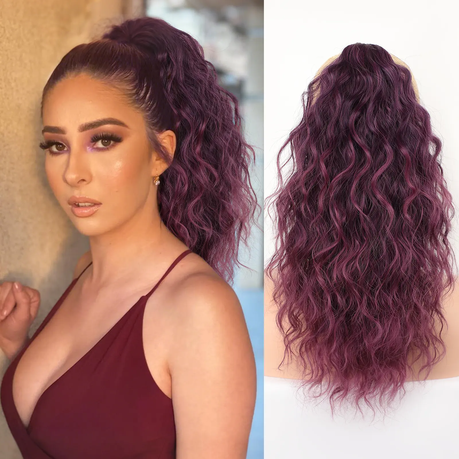 Mix Purple Claw clip Ponytails