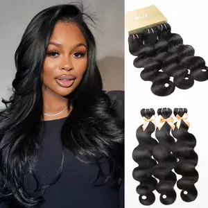 MLIP Hair 16A Raw Indian Virgin Human Hair Bundles Body Wave 3-Bundles Silky Soft No Shedding No Tangles for Hair Extensions Installation Natural Wavy Hair Natural Looking Hair Bundles Of Human Hair#SummerWins #DealsforYouDays