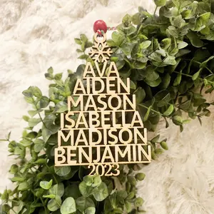Family Name Christmas Tree Ornament