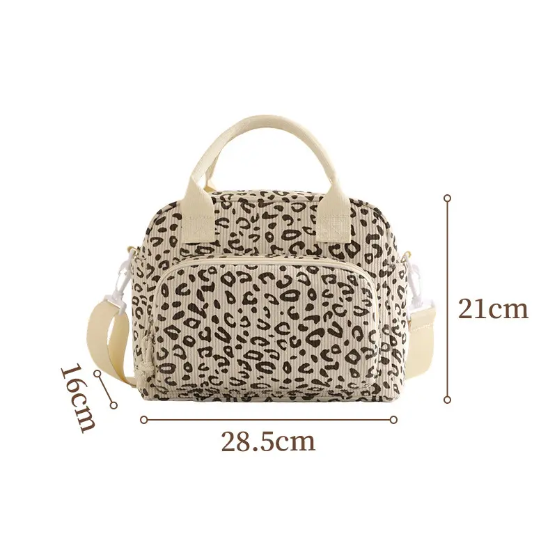 2026 New Corduroy Crossbody Lunch Bag, Single-Shoulder Portable Bento Bag, Insulated Bag for Work and Travel