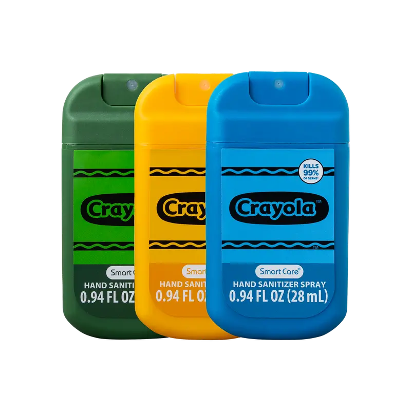 Smart Care Crayola Hand Sanitizer Spray, 3 Pack Hand Sanitizers for Kids