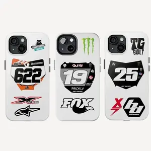 Fox Racing Inspired Phone Case, Motocross Rider Protective Cover for iPhone 11-17 & Samsung Galaxy S23-S25