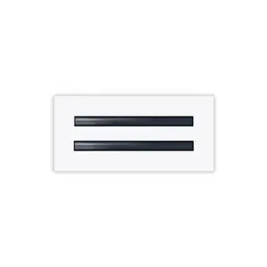 BUILDMART - 10x4 White Modern AC Vent Cover - Decorative Aluminum Air Vent - Standard Linear Slot Diffuser - Heating and Cooling Register Grille for Ceiling, Walls & Floors
