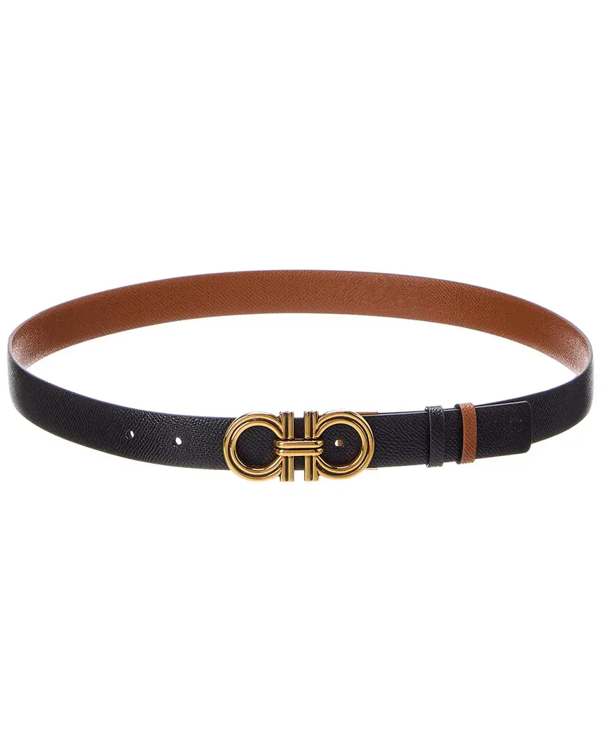 Ferragamo Gancini Reversible & Adjustable Leather Belt Ferragamo Gancini Reversible & Adjustable Leather Belt