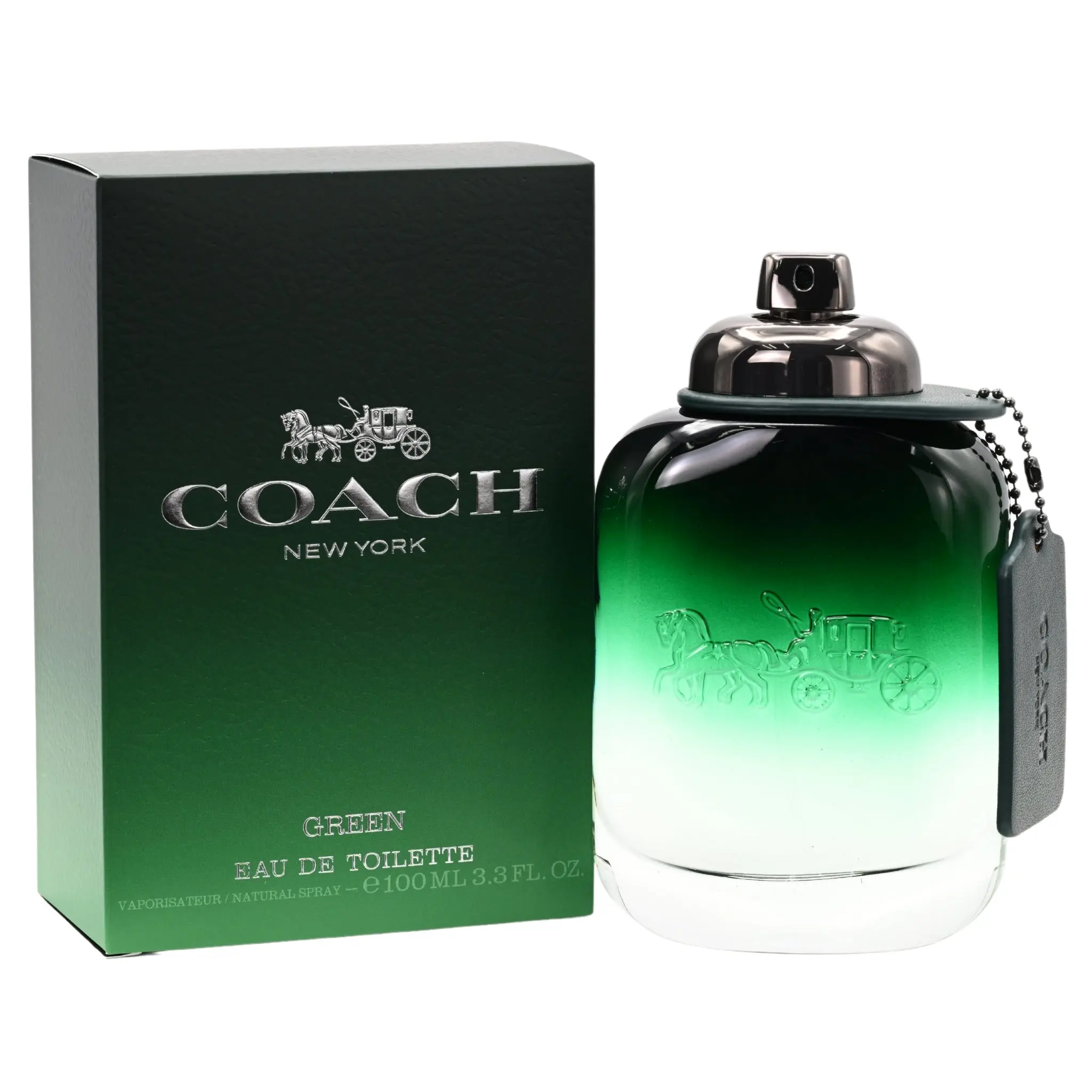 Coach Green EDT Spray for Men, Woody Citrus Cologne with Kiwi & Rosemary Notes, 3.3 oz, Birthday Gift for Him, Birthday Gifts For Bf