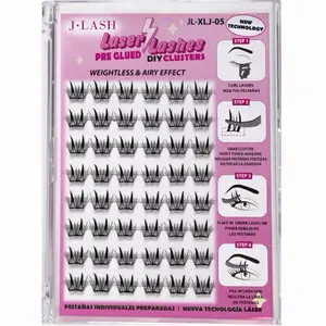 J-Lash Laser Lashes Pre-Glued DIY Clusters Weightless & Airy Effect for Easy Application