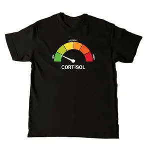 High Cortisol Low Cortisol Funny Casual 100% Cotton Heavyweight Short Sleeve T-Shirt,men's t shirts away shirt unisex graphic