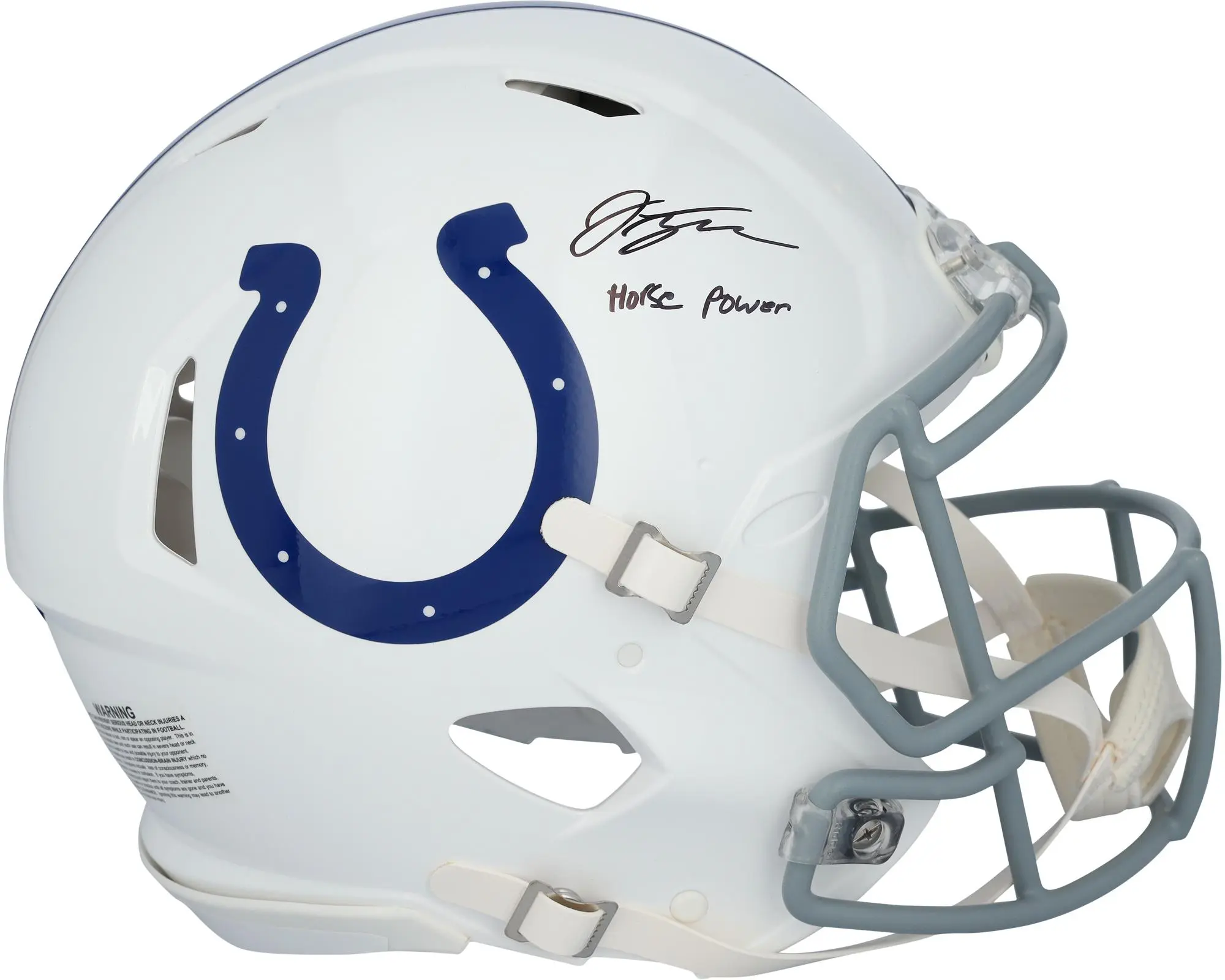Jonathan Taylor Indianapolis Colts Autographed Riddell Speed Authentic Helmet with "Horse Power" Inscription - Fanatics Authentic Certified