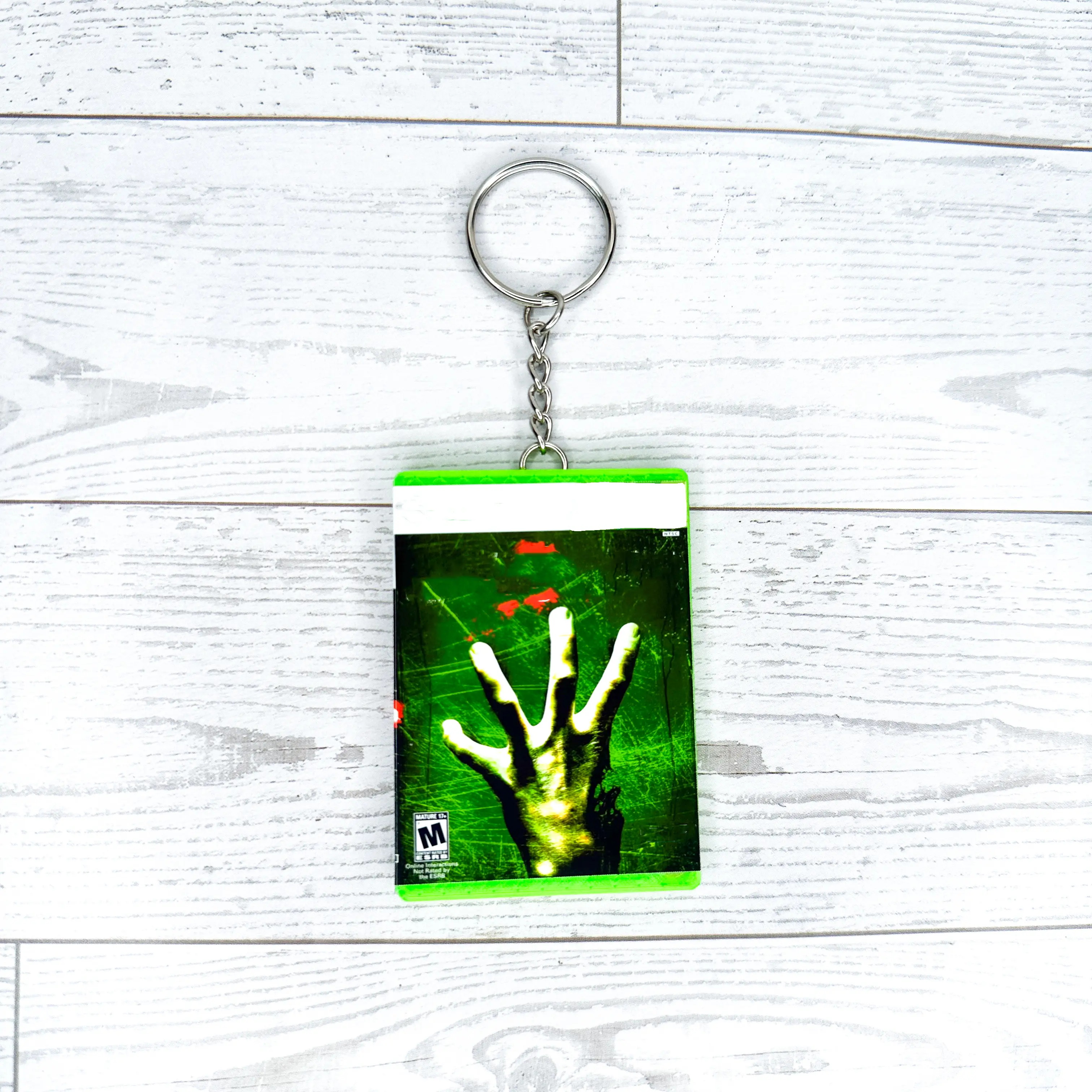 Mini Case Keychain Inspired by Retro Video Game L4D | Magnetic Opening Case with Mini Disc