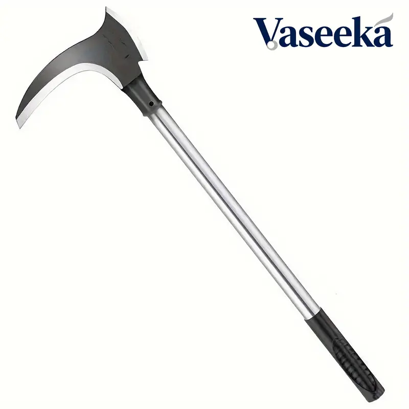 Vaseeka 2-in-1 Multi-Purpose Garden Hoe with Aluminum Landscape Rake, 20-in Metal Shank, Alloy Steel Blades, No Electricity Needed, Durable Construction, Antique Appearance, Lawn Care Tool