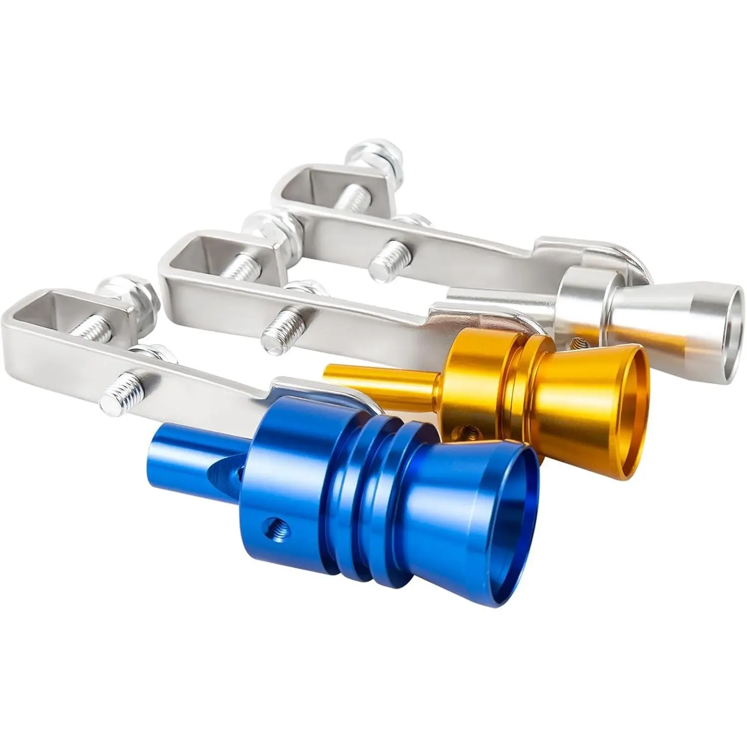 3PCS Universal Aluminum Turbo Sound Whistle for Car Exhaust, Turbo Muffler Pipe Roar Maker, Easy Installation, Includes 3 Sizes, Random Colors