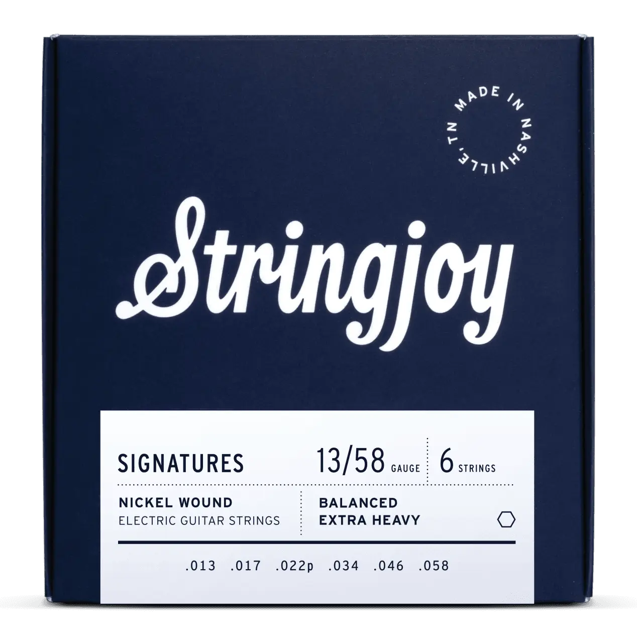 Stringjoy 13-58 Balanced Extra Heavy Gauge Signatures - Nickel Wound Electric Guitar Strings