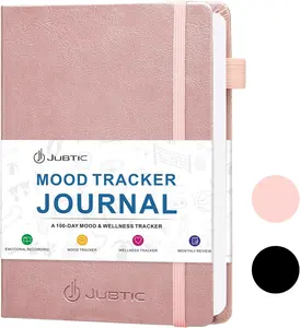 JUBTIC Mood Tracker Journal, Mental Health Journal for Women, 100-Day Self Care & Anxiety Journal with Wellness Tracker and Monthly Reflection, ADHD Planner to Practice Positive Thinking