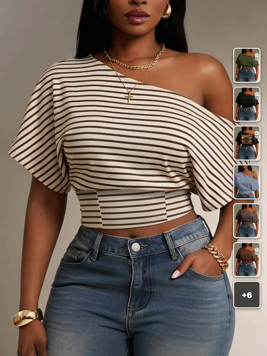 Off Shoulder Crop Top Stretchy Short Sleeve Summer Outfit Everyday Off Shoulder Crop Top Stretchy Short Sleeve Summer Outfit Everyday