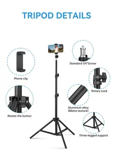 TINKSEN Adjustable Portable Floor Stand for Photography Studios Video Shoots and Lighting Setups with Foldable Design Sturdy Base and Collapsible Legs for Easy Transport