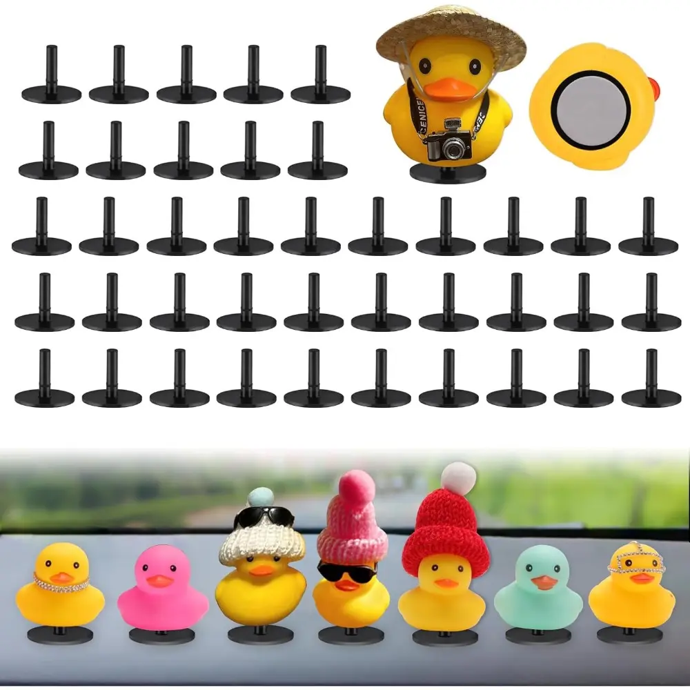40pcs PVC Plastic Flock Locker Rubber Plugs - Jeep Dashboard Holder with Double-Sided Stickers, Secure Holding Cars Accessories, Car Ornament Trinket, Aesthetic Interior Gift for Jeep Lovers