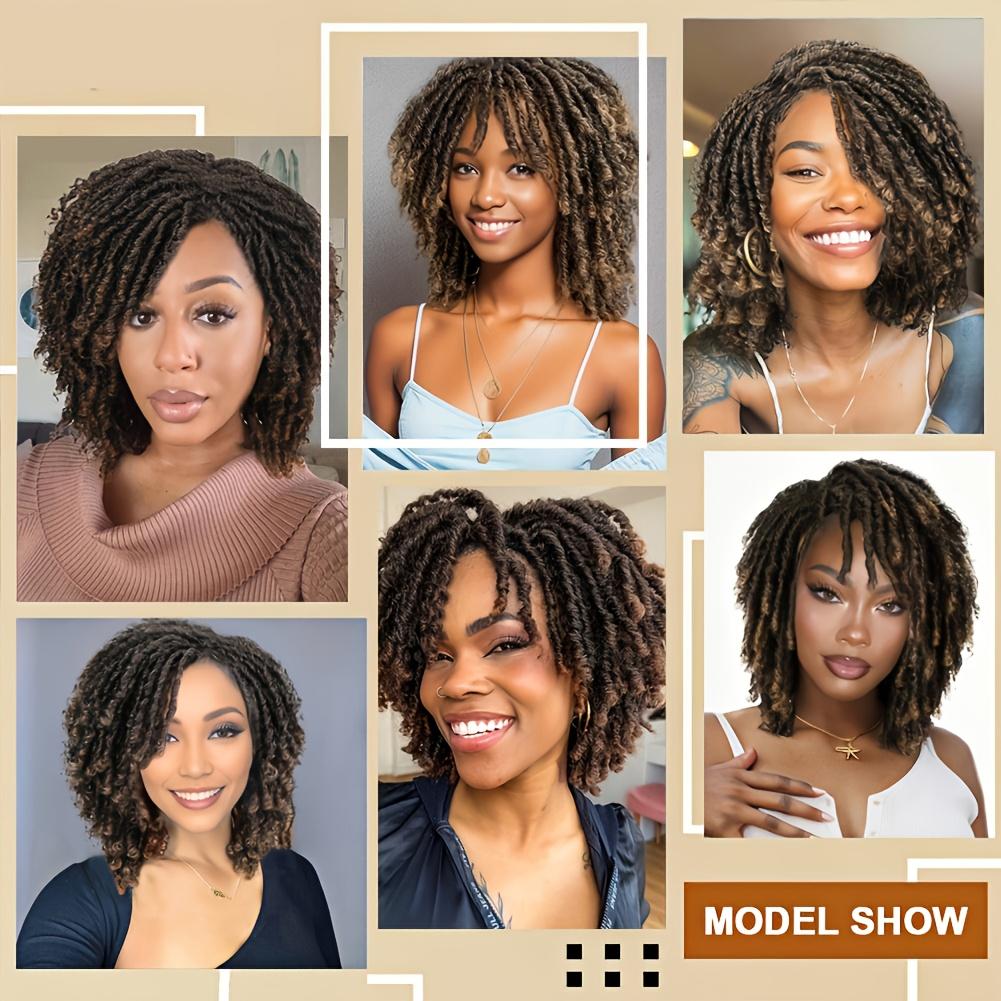 [1pcs Afro Dreadlock Wig] Bellqueen Afro Dreadlock Wig, 100% High Temperature Fiber, Unisex Adult Sports Style, 180% Density Afro Curly Kinky Hair, Rose Net Cap, Synthetic Braids, Breathable Layered Faux Locs