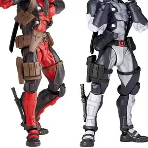 Dual Hero Action Figures – Red & White Urban Warrior Collectibles – Flexible PVC Poseable Toys for Kids & Fans – Creative Gift Idea