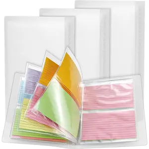 3 Pack 3 x 5 Index Cards Holders, Holds 240 Pieces Cards, Organizer Pouches Book Binder for Note Study and Recipe