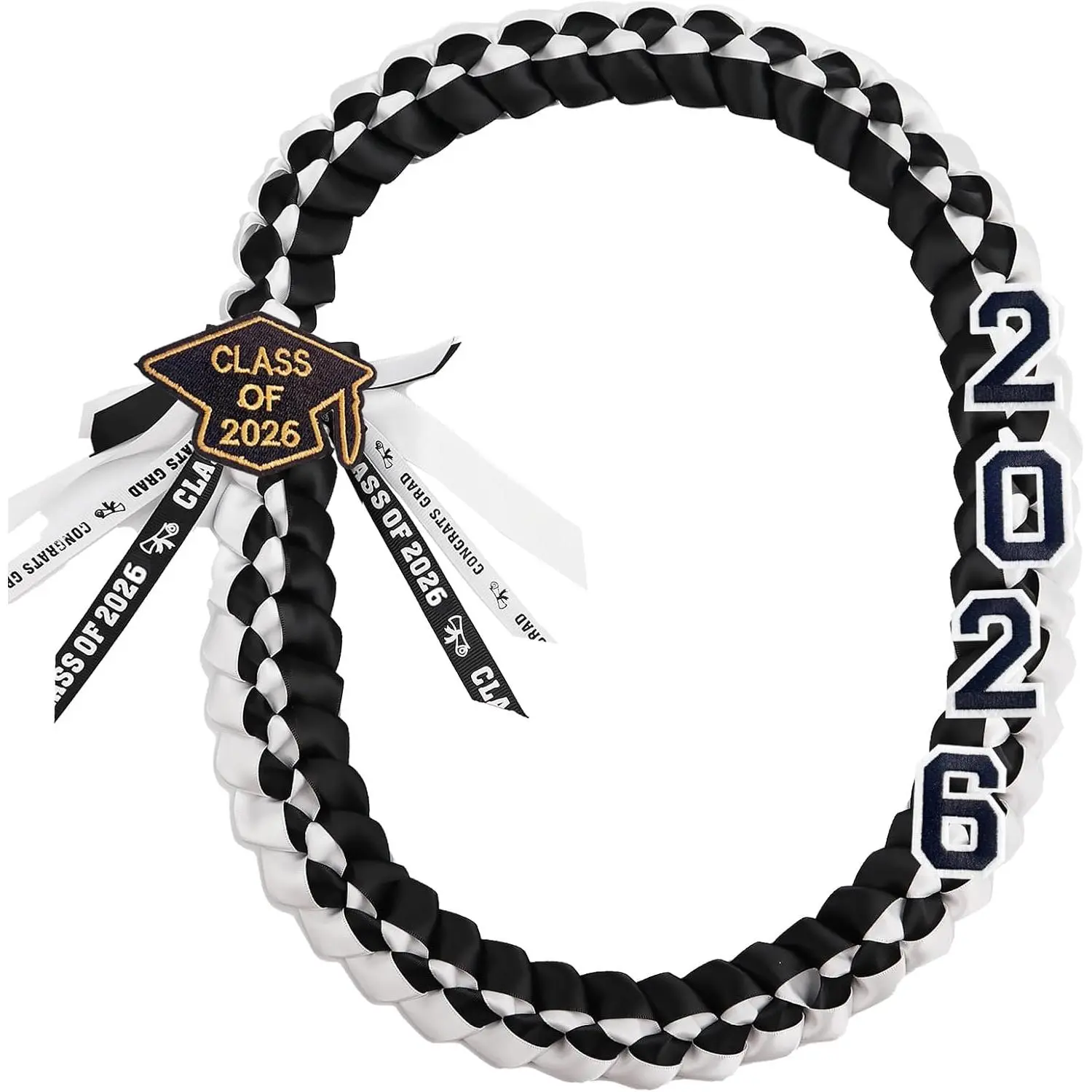 2026 Graduation Honor Ribbon Leis, Graduation Braided Necklace for College Student School Grad Party Supplies