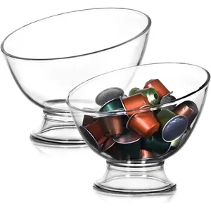 2-Pack Coffee Pod Holder Plastic Coffee Capsule Organizer Creamer Container for Coffee Bar Countertop