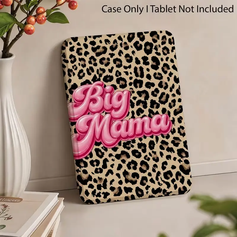 Kindle 11th/12th generation and Paperwhite 5/6 protective case, supports automatic wake-up/sleep, stylish leopard print auntie style design