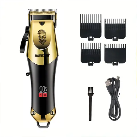 Weeme Electric Hair Clipper Set, USB Rechargeable, T-Blade Trimmer, Shaver, Nose Hair Trimmer, Holiday Gift for Him, Clippers And Trimmers Set, 1 Piece/4 Pieces