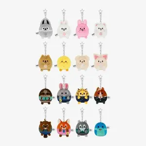 Stray Kids – SKZOO UFUFY Plush Keychain | Official SKZOO Plush Bag Charm (Choose Character) | Soft Mini Plush + Ball Chain + Star Charm | Wolf Chan / Leebit / DWAEKKI / Jiniret / HAN QUOKKA / BbokAri / PuppyM / FoxI.Ny