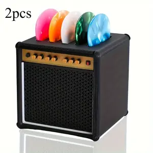Guitar Pick Holder, Guitar Speaker Model Pick Holder with Picks Included Set, Portable and Popular Guitar Pick Rack, Suitable for Guitarists Use As Gift Giving