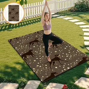 Vintage Deep Labrador Daisy Yoga Mat, High Density Non-Slip Shock Absorbing, Professional Sports Pad, Home Outdoor Use