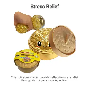 Glitter Dumpling Squishy Toy – Soft Stress Relief Ball, Cute Squeeze Decompression Gift for Adults & Teens