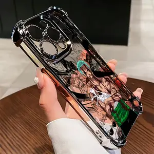 Hot Anime Swordsman Pirate Z-Zoros Phone Case Compatible with for iphone 17, 16E, 16, 15, 14, 13, 12, 11 Mini Pro Max Air X XR XSMAX 8 7 Plus, Shockproof Transparent Soft Back Cover., Wireless Charging Case, Tempered Glass Phone Case