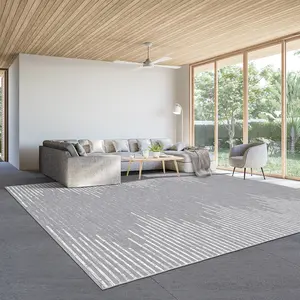 Modern Geometric Rug Diamond Stripe Carpet Washable Area Rug Low Pile Non-slip Carpet Foldable Indoor Rug for Living Room Bedroom Dining Room Office