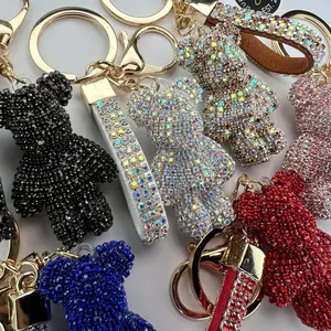 Bling Teddy bear keychain
