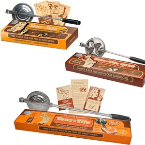 Toas-Tite Pie Iron 3 Pack - High-Quality Aluminium - Durable Material for Years of Use - Cast Aluminum Sandwich & Pie Maker for Stovetop, Grill & Campfire Cooking  - Utensils