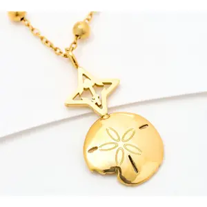 Valencia Key Sand Dollar Charm Necklace